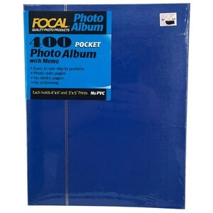 Focal Photo Album 400 Pocket Kmart 4x6 & 3x5 Blue
